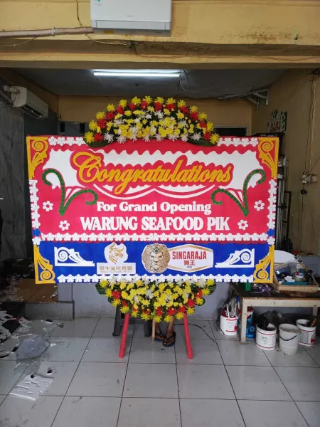 Papan Bunga Ucapan Selamat Garden Wedding Jakarta