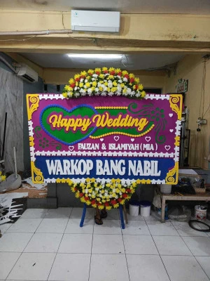 Papan Bunga di Garden Wedding Jakarta